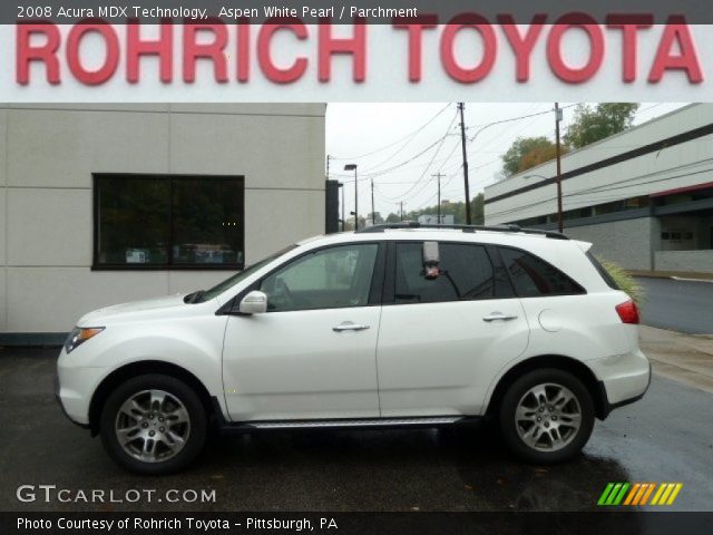 2008 Acura MDX Technology in Aspen White Pearl