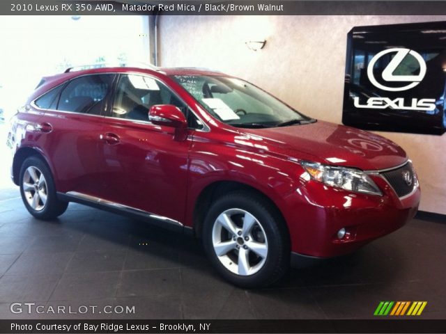 2010 Lexus RX 350 AWD in Matador Red Mica