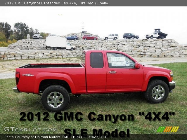 2012 GMC Canyon SLE Extended Cab 4x4 in Fire Red