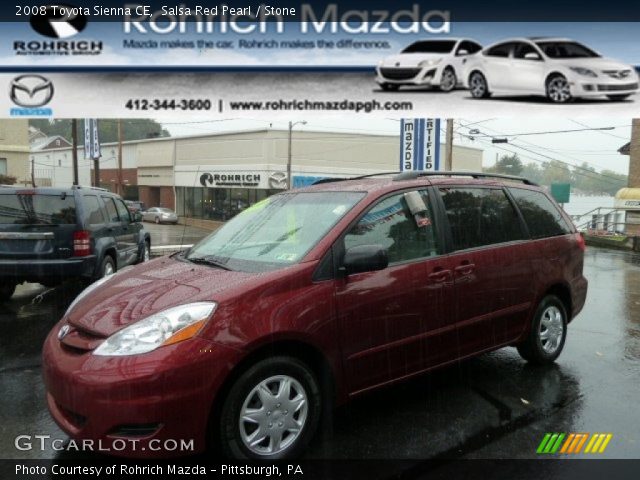2008 Toyota Sienna CE in Salsa Red Pearl