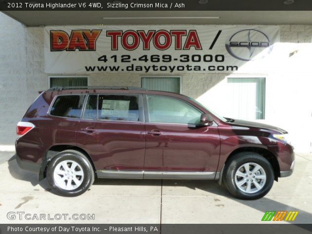 2012 Toyota Highlander V6 4WD in Sizzling Crimson Mica