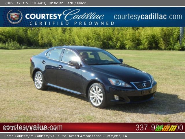 2009 Lexus IS 250 AWD in Obsidian Black