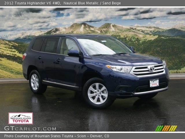 2012 Toyota Highlander V6 4WD in Nautical Blue Metallic