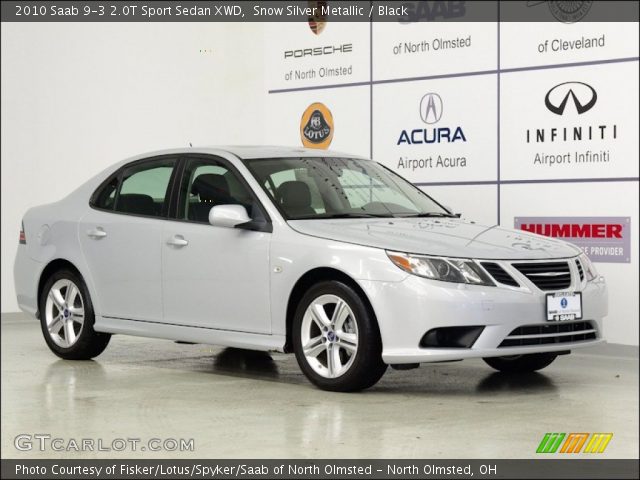 2010 Saab 9-3 2.0T Sport Sedan XWD in Snow Silver Metallic