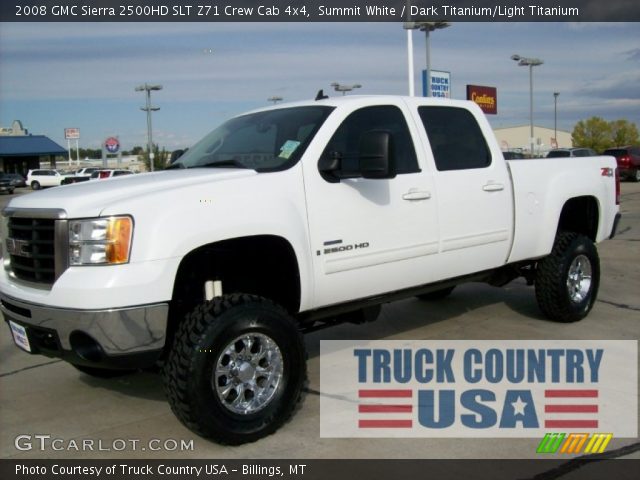 2008 GMC Sierra 2500HD SLT Z71 Crew Cab 4x4 in Summit White