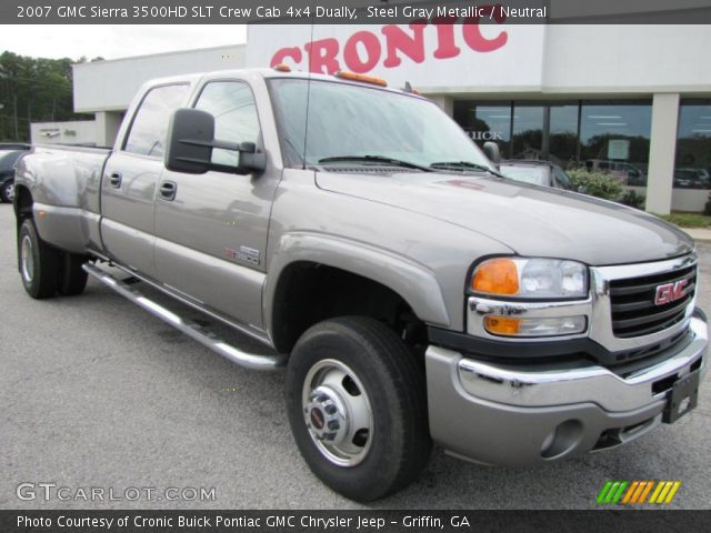 2007 GMC Sierra 3500HD SLT Crew Cab 4x4 Dually in Steel Gray Metallic