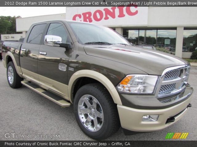 2012 Dodge Ram 1500 Laramie Longhorn Crew Cab 4x4 in Sagebrush Pearl