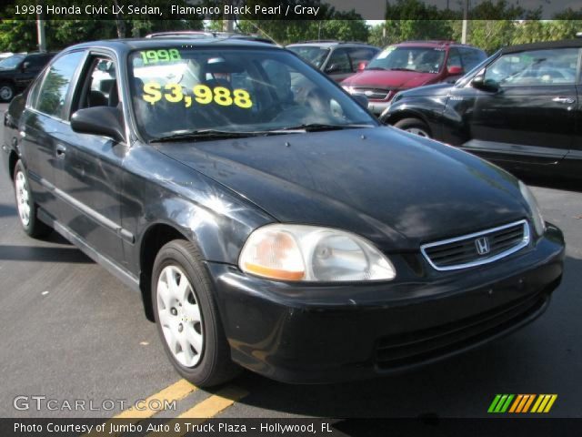 1998 Honda Civic LX Sedan in Flamenco Black Pearl