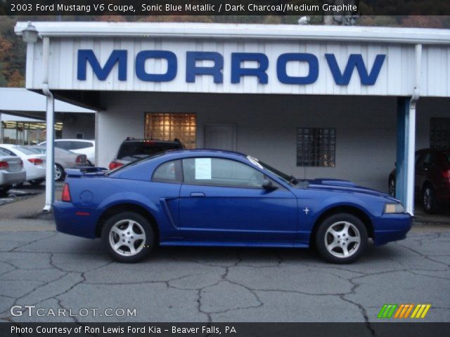 2003 Ford Mustang V6 Coupe in Sonic Blue Metallic