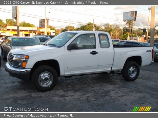 2008 GMC Canyon SL Extended Cab 4x4 in Summit White