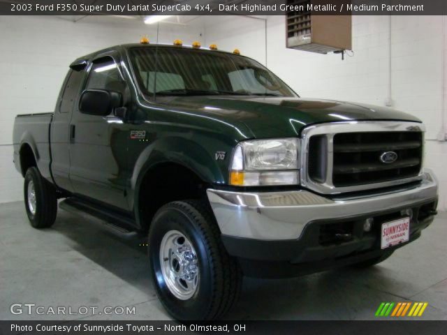 2003 Ford F350 Super Duty Lariat SuperCab 4x4 in Dark Highland Green Metallic