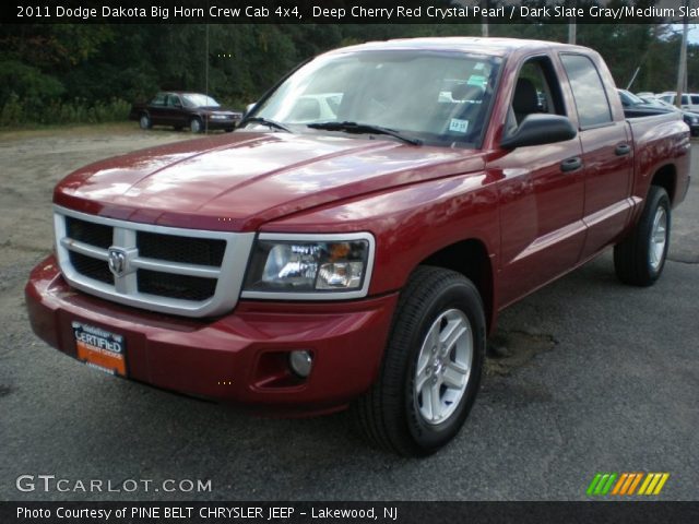 2011 Dodge Dakota Big Horn Crew Cab 4x4 in Deep Cherry Red Crystal Pearl