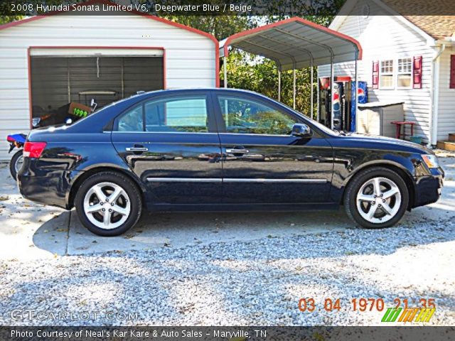 2008 Hyundai Sonata Limited V6 in Deepwater Blue