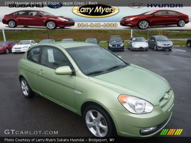 2007 Hyundai Accent SE Coupe in Apple Green