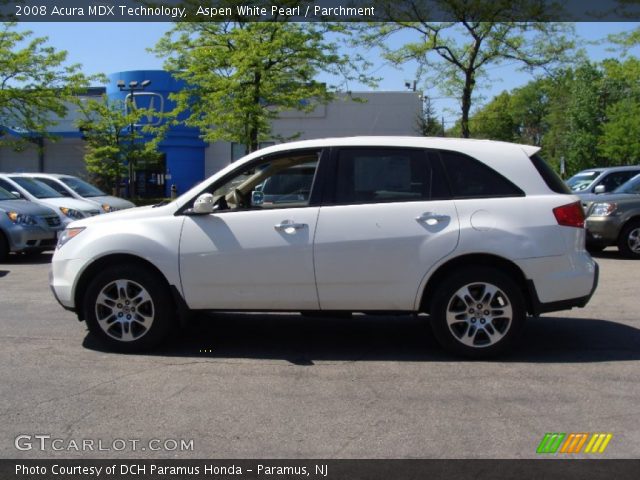 2008 Acura MDX Technology in Aspen White Pearl