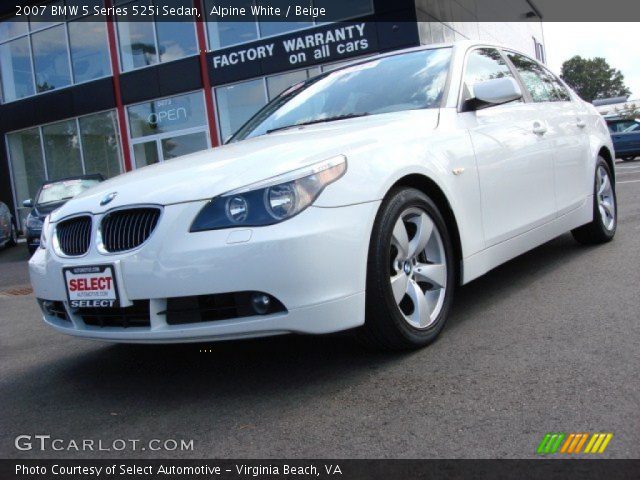 2007 BMW 5 Series 525i Sedan in Alpine White