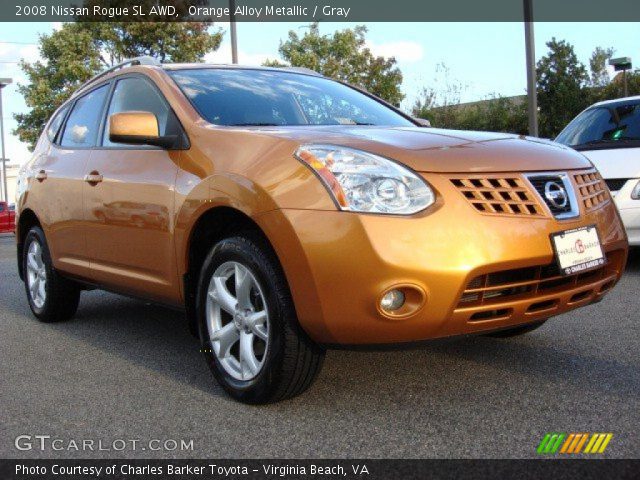 2008 Nissan Rogue SL AWD in Orange Alloy Metallic