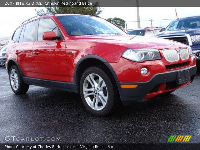 2007 BMW X3 3.0si in Crimson Red
