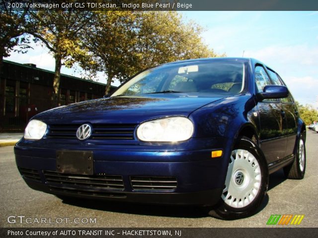 2002 Volkswagen Golf GLS TDI Sedan in Indigo Blue Pearl