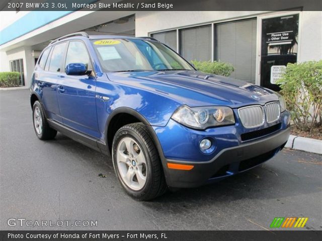 2007 BMW X3 3.0si in Montego Blue Metallic