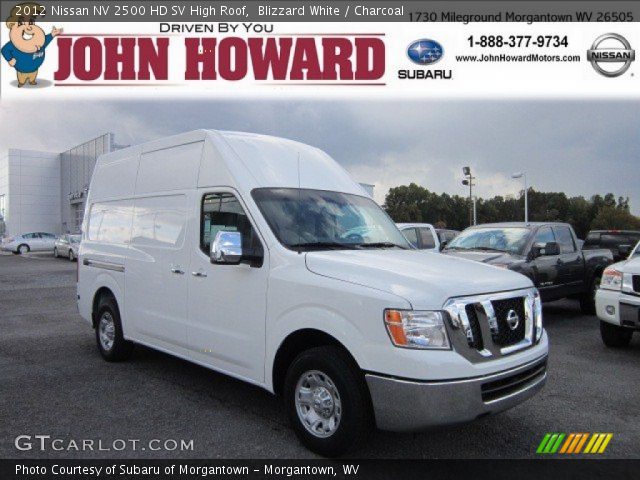 2012 Nissan NV 2500 HD SV High Roof in Blizzard White