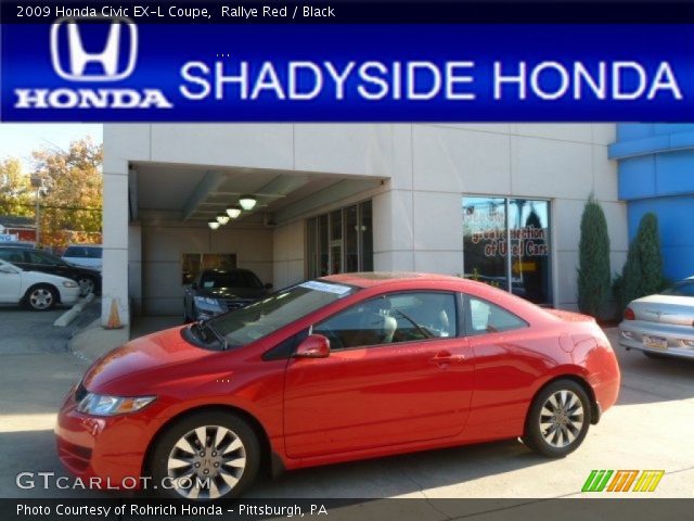 2009 Honda Civic EX-L Coupe in Rallye Red