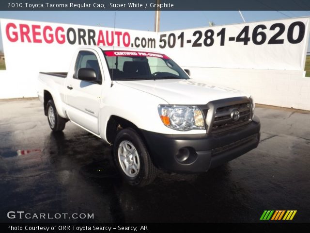 2010 Toyota Tacoma Regular Cab in Super White