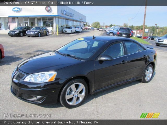2010 Pontiac G6 GT Sedan in Carbon Black Metallic