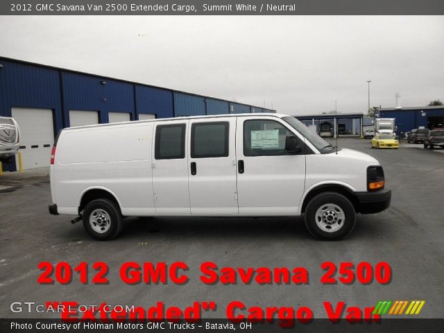 2012 GMC Savana Van 2500 Extended Cargo in Summit White