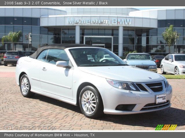 2008 Saab 9-3 2.0T Convertible in Snow Silver Metallic