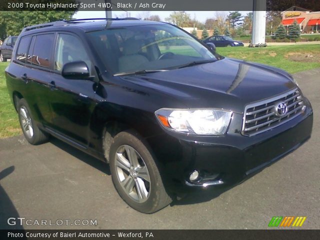 2008 Toyota Highlander Sport 4WD in Black