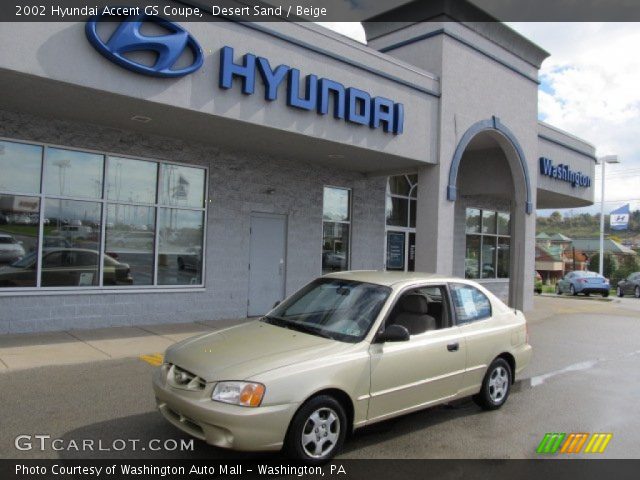 2002 Hyundai Accent GS Coupe in Desert Sand