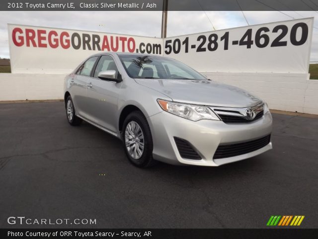 2012 Toyota Camry LE in Classic Silver Metallic