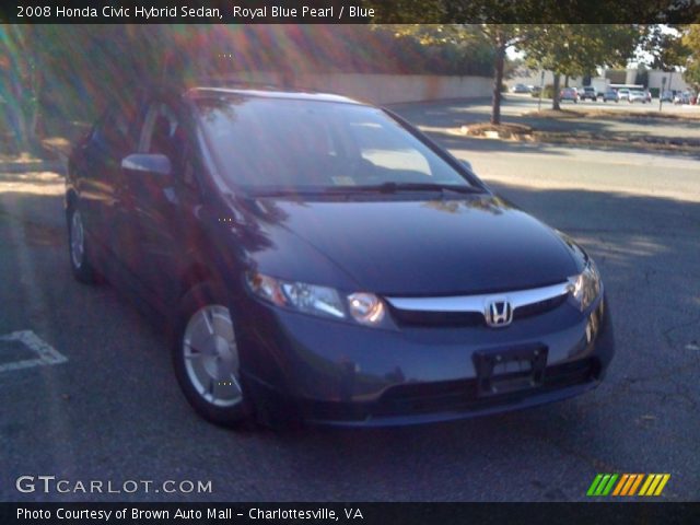 2008 Honda Civic Hybrid Sedan in Royal Blue Pearl