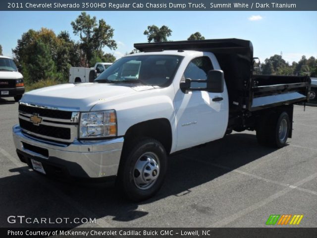 2011 Chevrolet Silverado 3500HD Regular Cab Chassis Dump Truck in Summit White