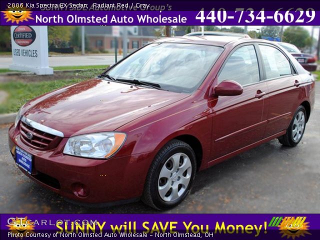 2006 Kia Spectra EX Sedan in Radiant Red