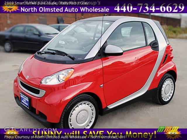 2009 Smart fortwo pure coupe in Rally Red