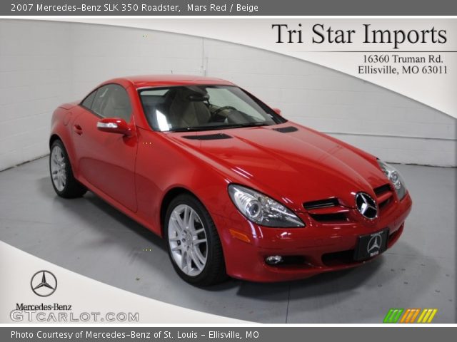 2007 Mercedes-Benz SLK 350 Roadster in Mars Red