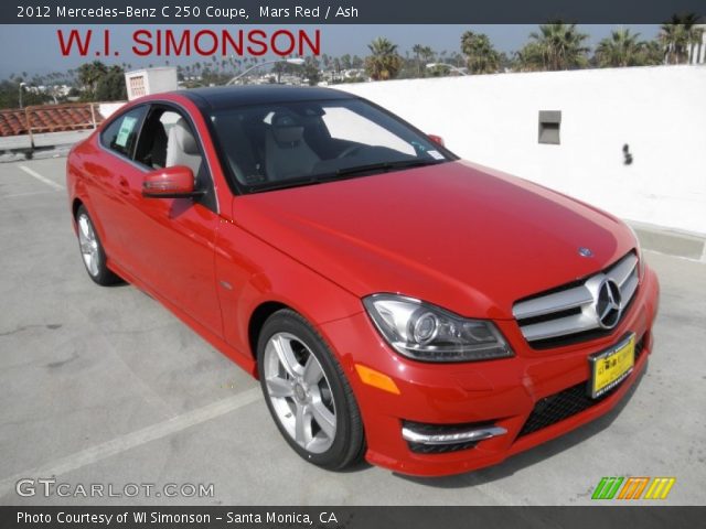 2012 Mercedes-Benz C 250 Coupe in Mars Red