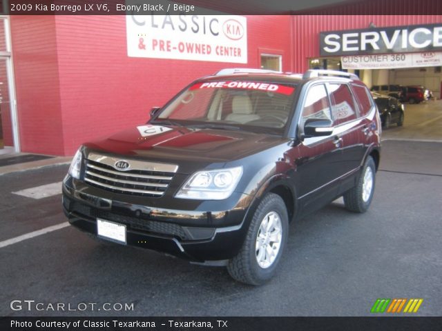 2009 Kia Borrego LX V6 in Ebony Black