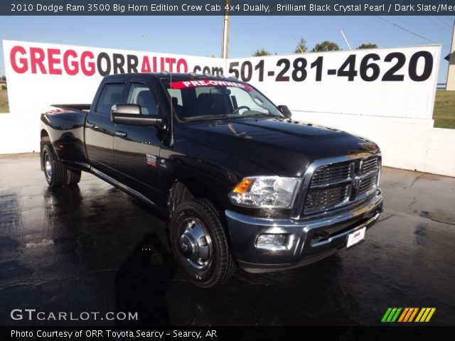 2010 Dodge Ram 3500 Big Horn Edition Crew Cab 4x4 Dually in Brilliant Black Crystal Pearl