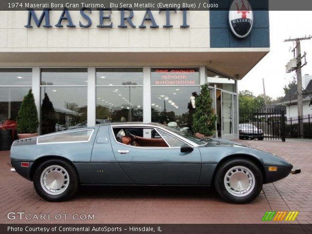 1974 Maserati Bora Gran Turismo in Blu Sera Metallic (Evening Blue)