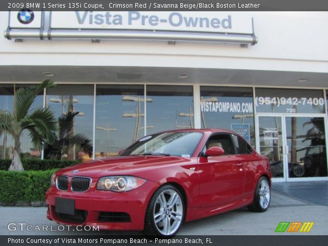 2009 BMW 1 Series 135i Coupe in Crimson Red