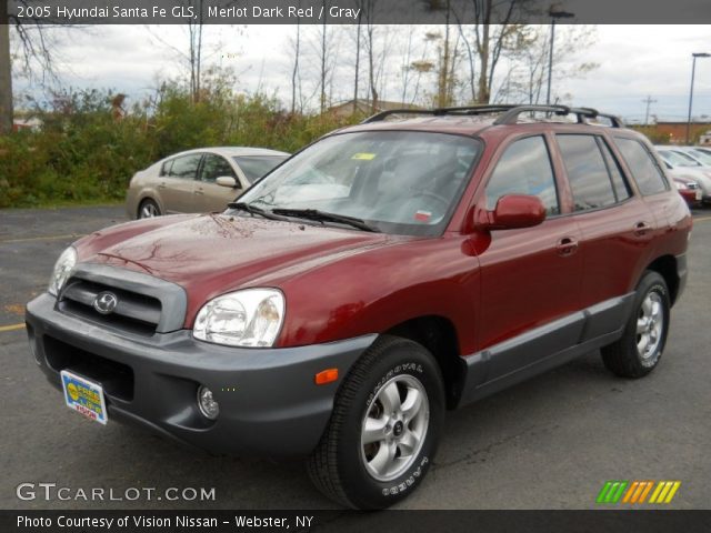 2005 Hyundai Santa Fe GLS in Merlot Dark Red