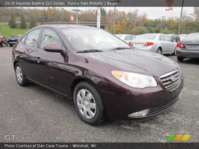 2008 Hyundai Elantra GLS Sedan in Purple Rain Metallic