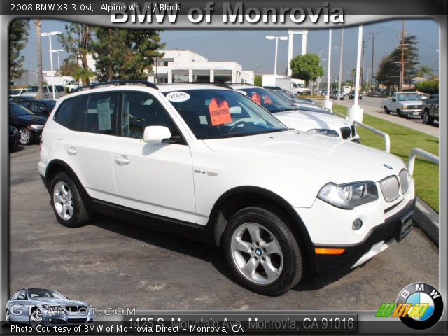 2008 BMW X3 3.0si in Alpine White