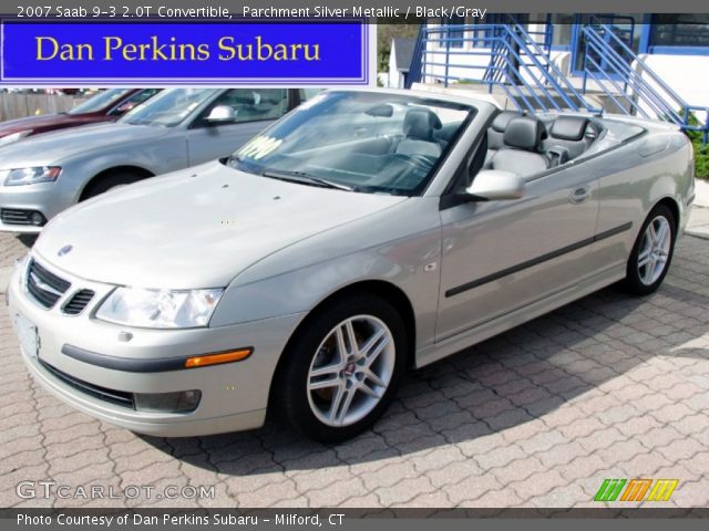 2007 Saab 9-3 2.0T Convertible in Parchment Silver Metallic