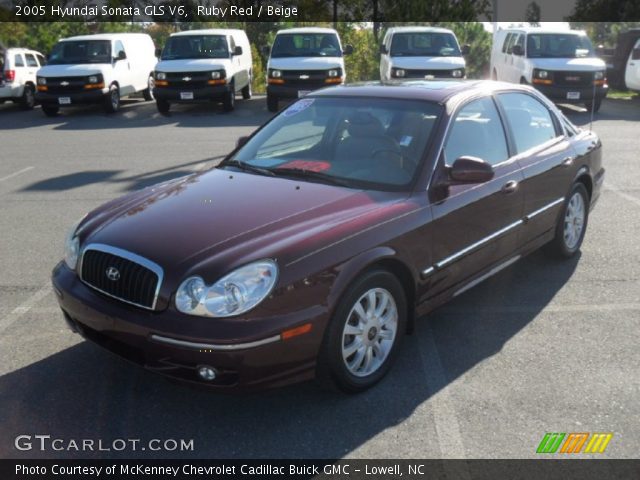 2005 Hyundai Sonata GLS V6 in Ruby Red