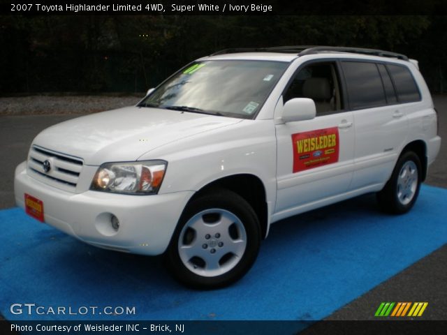2007 Toyota Highlander Limited 4WD in Super White