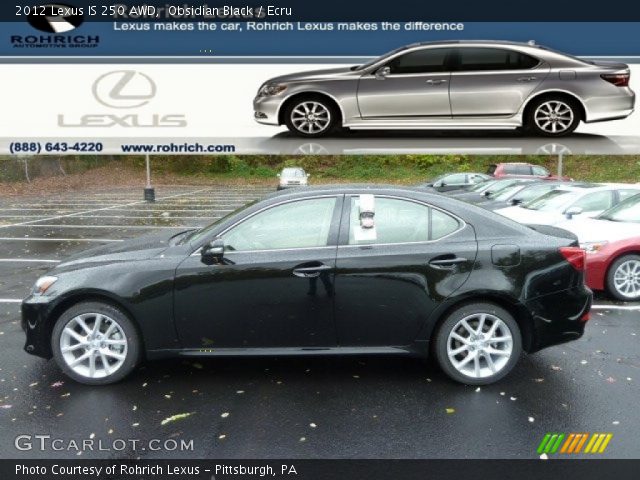2012 Lexus IS 250 AWD in Obsidian Black